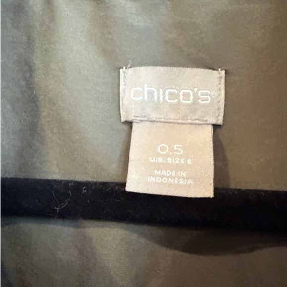 Chico’s Olive Green Collar V-Neck High- Low Shirt Dress - Picture 2 of 8